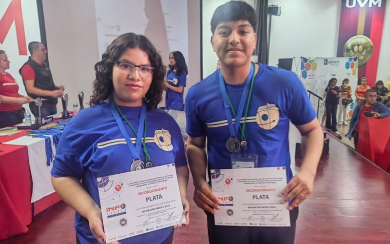 Estudiantes de Cecyte Sonora ganan plata en concurso INFOMATRIX con proyecto ASTRONETA
