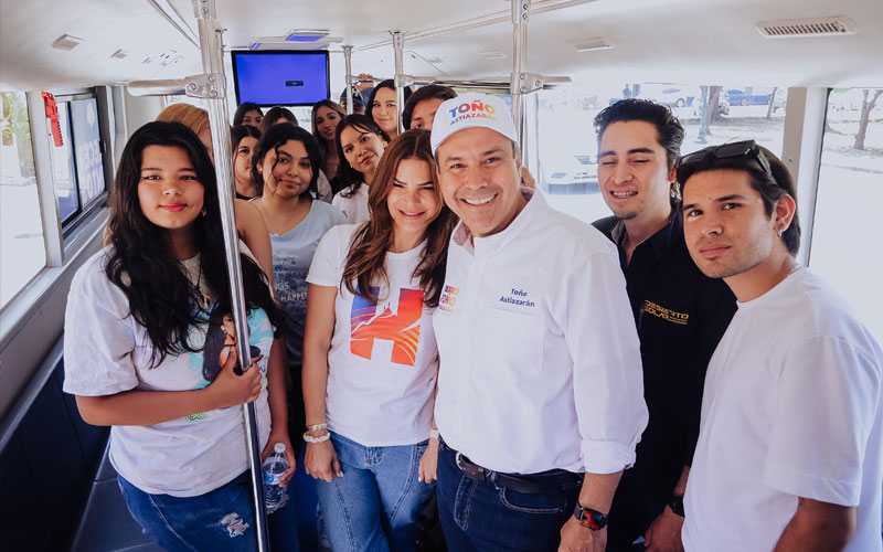 Toño Astiazarán presenta el 'Toño Bus', el primer transporte 100% eléctrico en Hermosillo