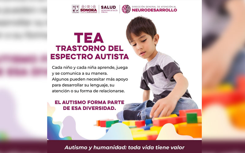Llama Salud Sonora a fortalecer detección e inclusión por el Día del Autismo