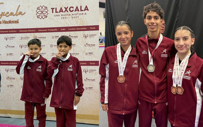Sonora brilla con cinco medallas en gimnasia de trampolín durante Olimpiada Nacional 2025