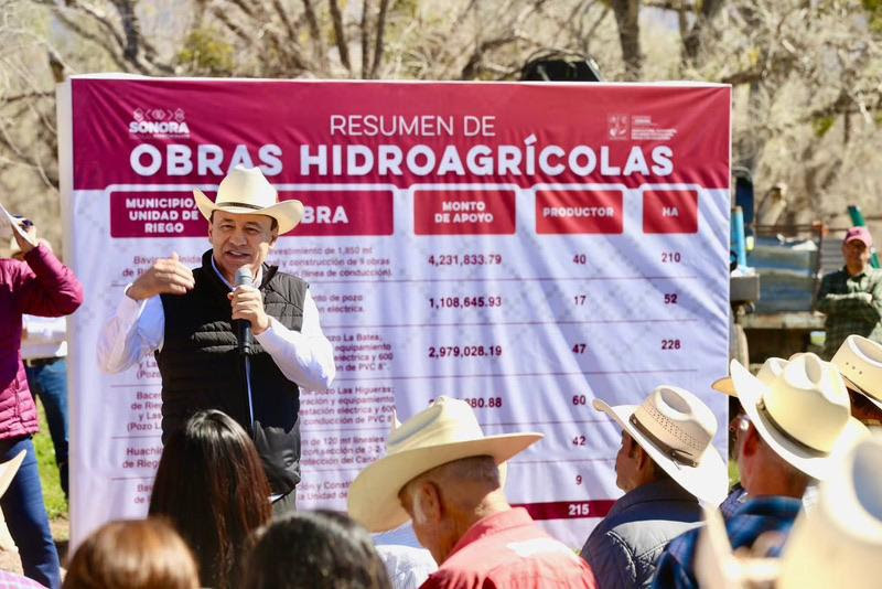 Alfonso Durazo lleva a cabo avances en infraestructura hidroagrícola en la Sierra Alta de Sonora
