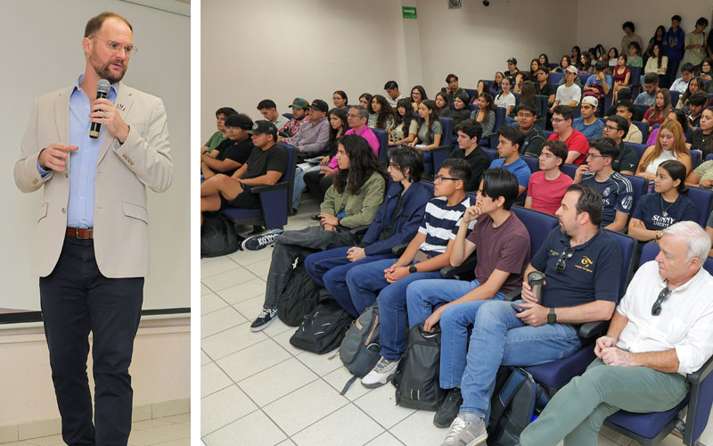 Cónsul de Francia comparte claves del emprendimiento con estudiantes de Unison