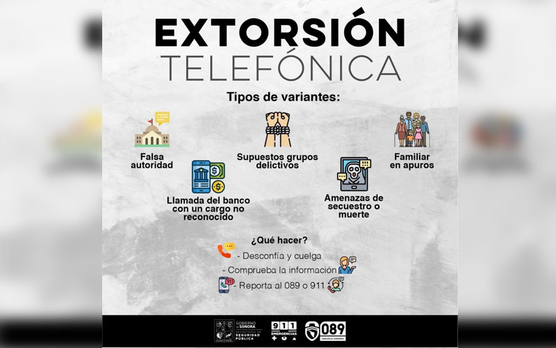 SSP Sonora alerta por extorsiones telefónicas e impulsa uso de app Antiextorsión