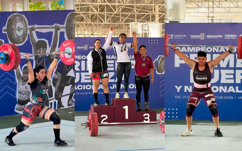Estudiantes de la UES conquistan medallas en Nacional de Levantamiento de Pesas