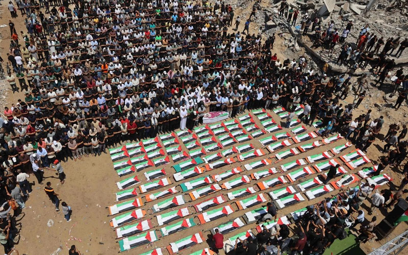 Recuperan 112 cuerpos de víctimas de bombardeo en Gaza ocurrido en 2023