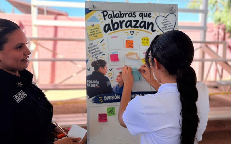 Policía Estatal promueve la cultura de la paz en escuelas de Sonora