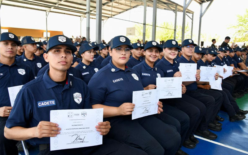 Egresan 155 cadetes de la Universidad de la Seguridad Pública para fortalecer a la Policía Estatal de Sonora