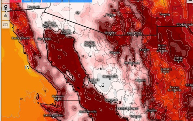 Continuarán lluvias y altas temperaturas en Sonora durante la semana, advierte Protección Civil