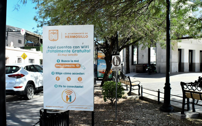 Llega WiFi gratuito del Ayuntamiento de Hermosillo a 260 puntos en espacios públicos