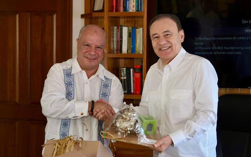 Gobernador Alfonso Durazo y el embajador de Marruecos en México, Abdelfattah Lebbar, analizan proyectos clave para Sonora