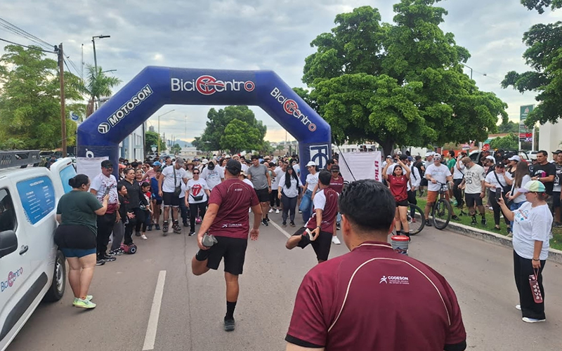 Más de 1,300 cajemenses participan en la “Rodada Por la Paz” del programa Ponte Pila