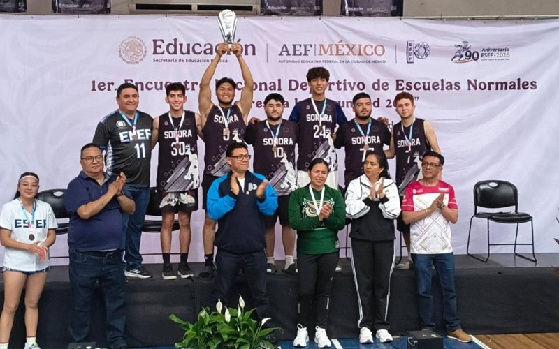 Normalistas sonorenses ganan bronce en torneo nacional de basquetbol