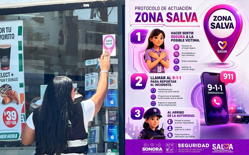 Hermosillo cuenta con mil 467 Zonas SALVA para brindar seguridad y resguardo a mujeres en riesgo
