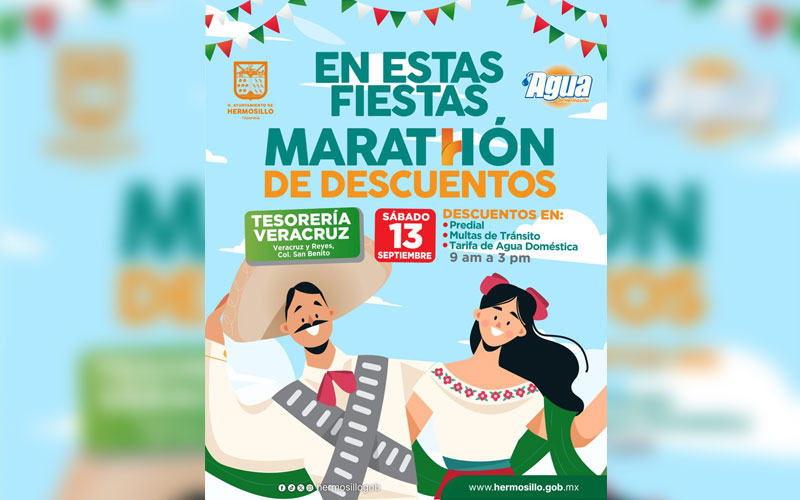 Contribuyentes podrán acceder a descuentos en predial, multas y agua durante jornada especial en Hermosillo