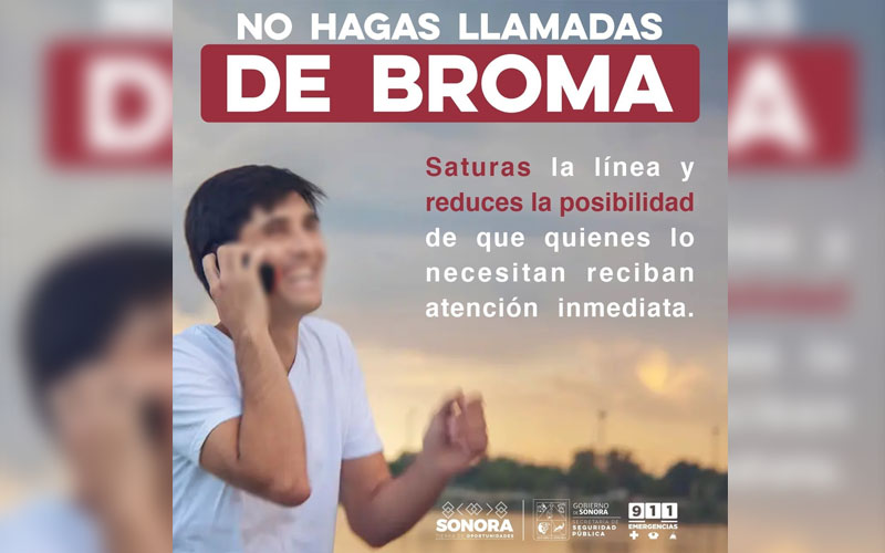 SSP Sonora alerta sobre llamadas de broma al 9-1-1 y refuerza cultura del uso responsable