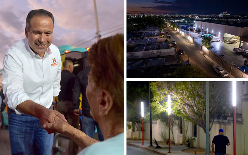 Refuerza Toño Astiazarán seguridad a familias del Palo Verde con nuevo tramo de Camina Segura