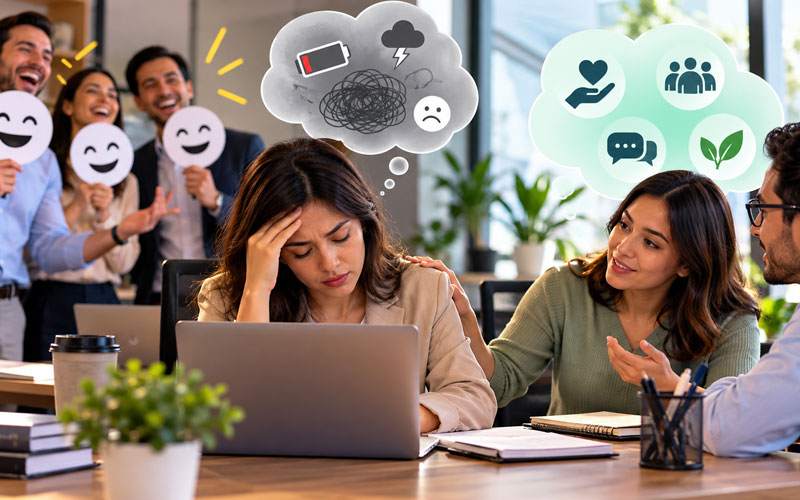 Positivismo tóxico en el trabajo puede provocar estrés y ansiedad, advierte la ICF