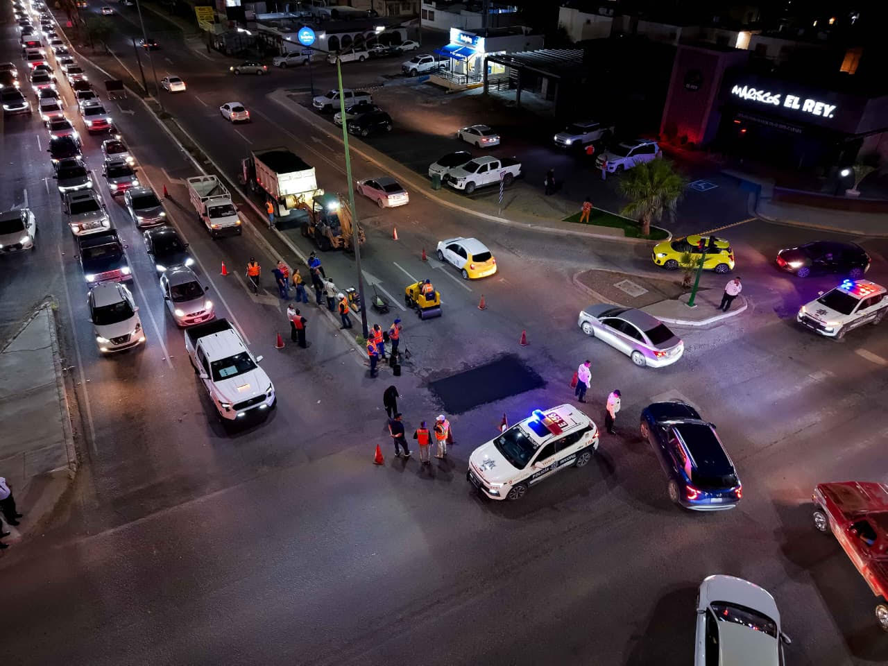 Hermosillo refuerza bacheo con operativos diurnos y nocturnos