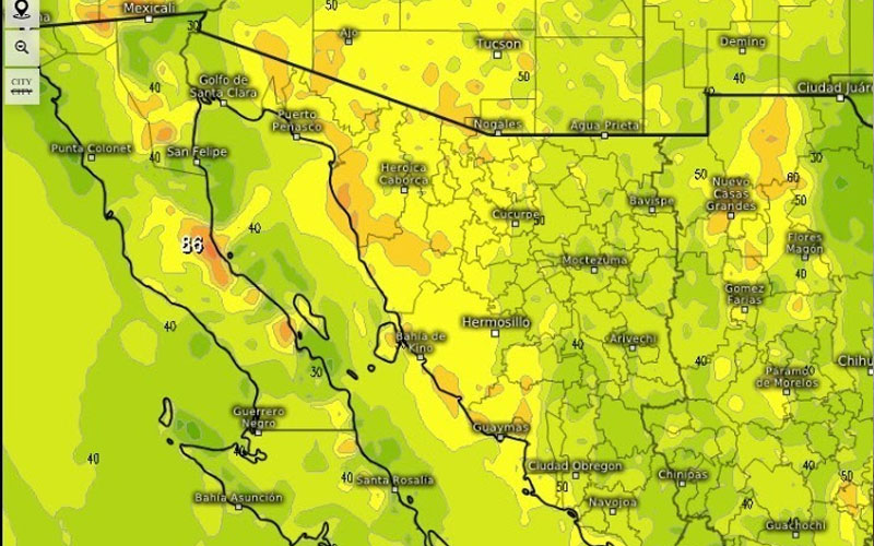Prevé Protección Civil vientos fuertes y tormentas por masa de aire polar en Sonora