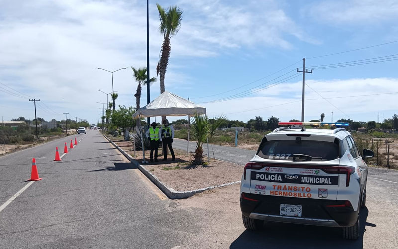 Vigila Policía de Hermosillo por aire y tierra carreteras y puntos turísticos&nbsp;