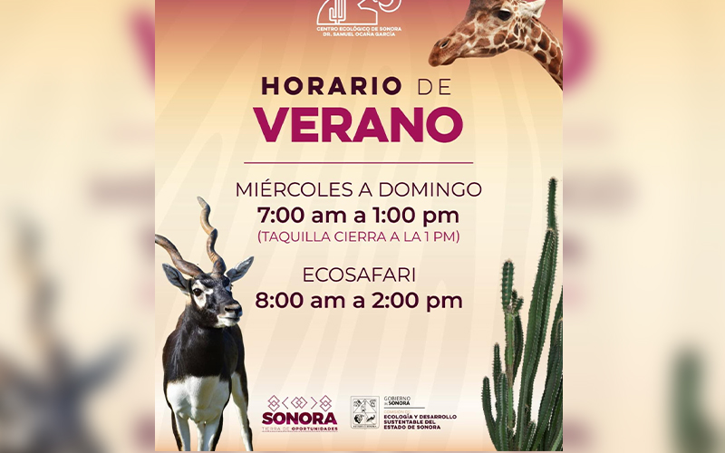 Centro Ecológico de Sonora adopta horario de verano por altas temperaturas