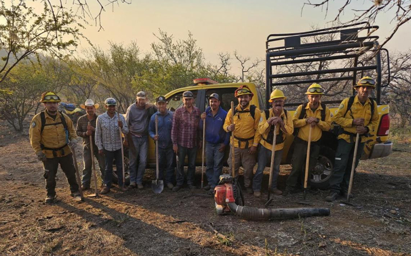 CEPC mantiene combate a incendio forestal en Arivechi