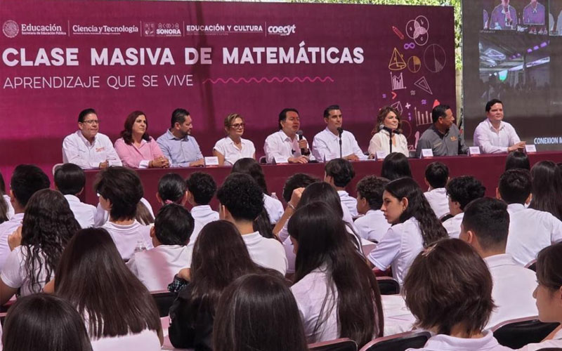 Sonora participa en Clase Masiva de Matemáticas impulsada por SEP y Secihti