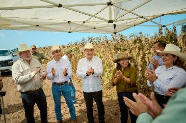 Alfonso Durazo encabeza acuerdos para fortalecer al sector triguero en el Valle del Yaqui