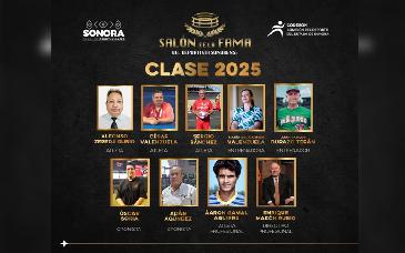 Presentan a los nueve nuevos integrantes de la Clase 2025 del Salón de la Fama del Deportista Sonorense