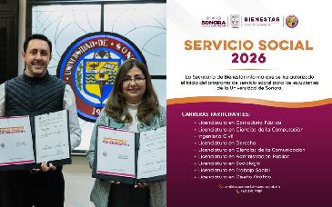 Invitan a estudiantes de la Universidad de Sonora a realizar servicio social en programas de Bienestar