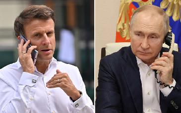 Macron y Putin mantienen llamada telefónica 