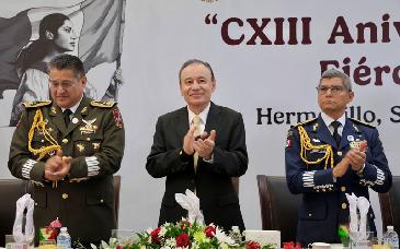 Gobierno de Sonora reconoce la labor y vocación de servicio del Ejército Mexicano en su CXIII aniversario