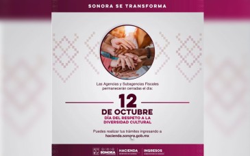 Cerrarán agencias fiscales de Sonora el 12 de octubre