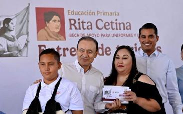 Gobernador&nbsp;Alfonso Durazo inicia entrega de becas Rita Cetina a estudiantes de primaria