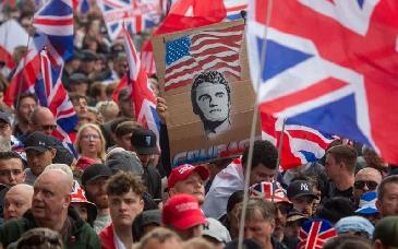 Más de 100 mil personas participan en protesta de la ultraderecha en Londres