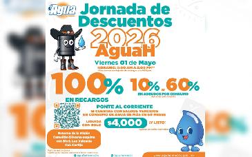 Ofrece Agua de Hermosillo descuentos de hasta 100% para regularizar adeudos