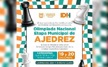 Invita Gobierno Municipal a participar en etapa municipal hacia la Olimpiada Nacional de Ajedrez