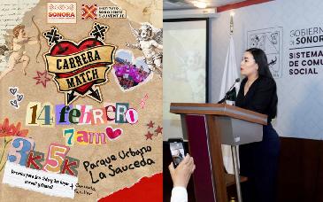 Invita Gobierno de Sonora a la segunda edición de la Carrera Match por el Día del Amor y la Amistad