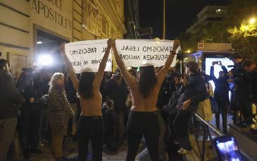 Tensión en Madrid: protesta de Femen marca el 50 aniversario de Franco