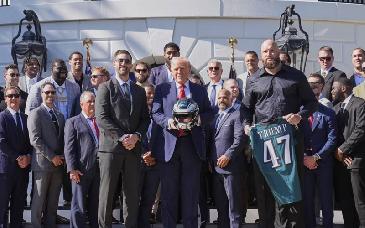 Filadelfia celebra su título de la NFL en la Casa Blanca entre ausencias y ecos del pasado con Trump