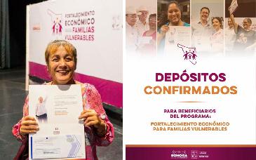Gobierno de Sonora realiza cuarto depósito bimestral del Programa de Fortalecimiento Económico a familias vulnerables