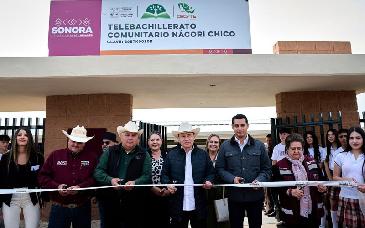 Alfonso&nbsp;Durazo inaugura Telebachillerato Comunitario en Nácori Chico y amplía oportunidades educativas en la sierra sonorense
