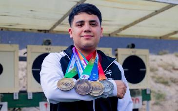 David Valdez Mouet brilla en tiro deportivo con cuatro medallas para Sonora