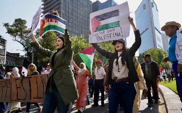 Protestan en CDMX en apoyo a Palestina