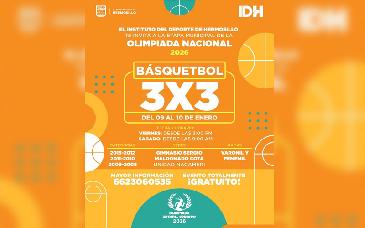 IDH convoca a etapa municipal de Básquetbol 3x3 rumbo a la Olimpiada Nacional 2026