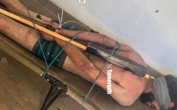 Israel admite autenticidad de foto de palestino atado y vendado, pero oculta su identidad