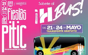 Ofrecerá H Bus traslados gratuitos durante las Fiestas del Pitic 2026