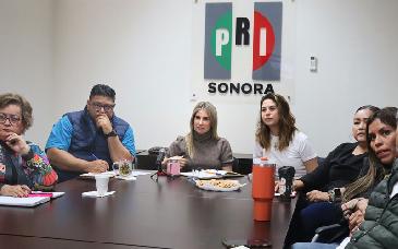 Lupita Soto y dirigencia nacional del PRI afinan organización y unidad electoral en Sonora