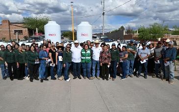 Sonora impulsa entrega de tinacos para mejorar acceso al agua en Bacoachi