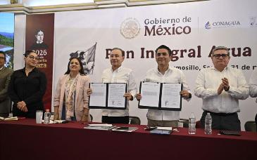 Firman Plan Integral de Agua para Sonora con inversión histórica de más de 11 mil millones de pesos